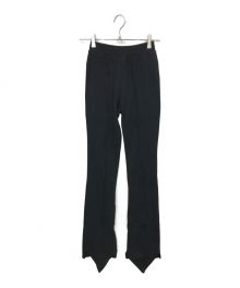 VIAVANDA（ヴィアヴァンダ）の古着「V cut rib pants」｜ブラック