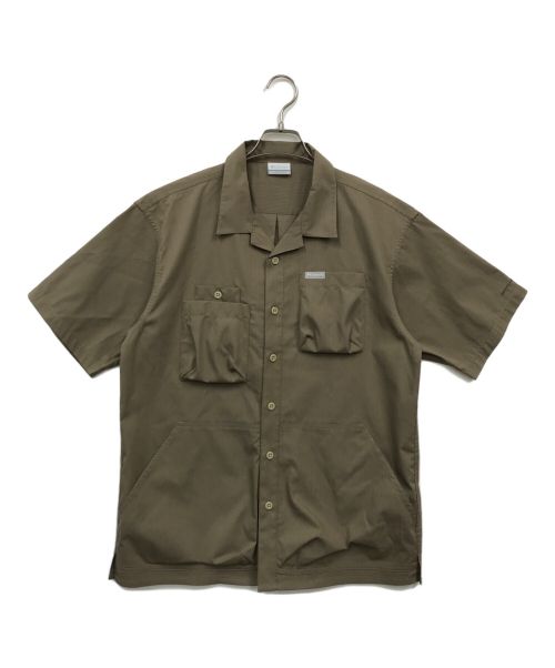 Columbia（コロンビア）Columbia (コロンビア) 半袖シャツ ブラウン サイズ:Mの古着・服飾アイテム