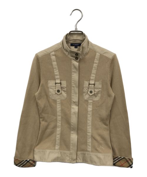 BURBERRY LONDON（バーバリーロンドン）BURBERRY LONDON (バーバリーロンドン) ニットジャケット ベージュ サイズ:1の古着・服飾アイテム