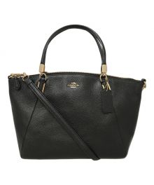 COACH（コーチ）の古着「MADISON SMALL KELSEY PEBBLED LEATHER CROSSBODY」｜ブラック