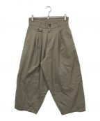 YANTORヤントル）の古着「Wash Wool 2tuck Wide Pants」｜ベージュ