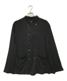 s'yte（サイト）の古着「JERSEY DOUBLE FRONT STAND COLLAR JACKET」｜ブラック