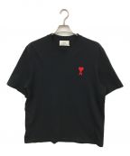 AMI Alexandre Mattiussiアミ アレクサンドル マテュッシ）の古着「AMI de COEUR Tシャツ(アミドクールＴシャツ）」｜ブラック