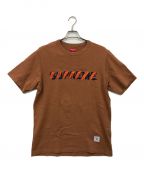 SUPREMEシュプリーム）の古着「シャッターロゴヘビーTシャツ」｜ブラウン