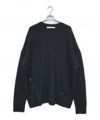 JOHN LAWRENCE SULLIVANジョン ローレンス サリバン）の古着「FRONT SIDE BUTTONED CN SWEATER」｜ブラック