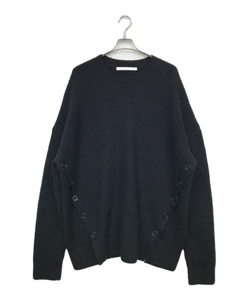 JOHN LAWRENCE SULLIVAN（ジョンローレンスサリバン）JOHN LAWRENCE SULLIVAN (ジョンローレンスサリバン) FRONT SIDE BUTTONED CN SWEATER ブラック サイズ:Mの古着・服飾アイテム