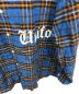 中古・古着 uniform experiment (ユニフォームエクスペリメント) FLANNEL CHECK GOTHIC LOGO BAGGY SHIRT ブルー サイズ:- 未使用品：13000円