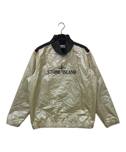 STONE ISLAND（ストーンアイランド）STONE ISLAND (ストーンアイランド) Iridescent Reflective Mockneck Sweatshirt(イリデセントリフレクティブモックネックスウェットシャツ) ゴールド サイズ:XLの古着・服飾アイテム