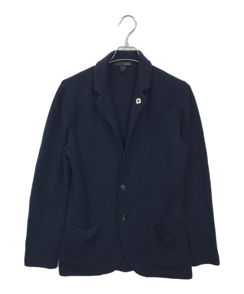 LARDINI（ラルディーニ）LARDINI (ラルディーニ) ニットテーラードジャケット ネイビー サイズ:Mの古着・服飾アイテム