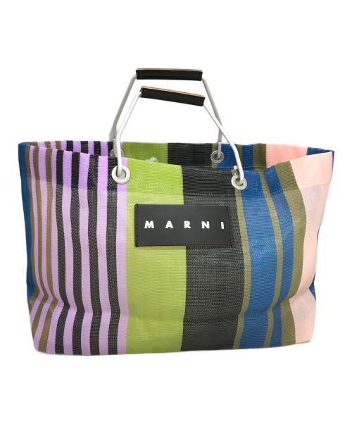 MARNI（マルニ）MARNI (マルニ) フラワーカフェ ストライプバッグの古着・服飾アイテム