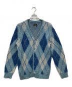 Needlesニードルズ）の古着「Mohair Cardigan - Argyle」｜スカイブルー