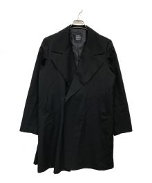 LIMI feu（リミフゥ）の古着「Standard W/Gabardine W-Breasted Long Jacket」｜ブラック