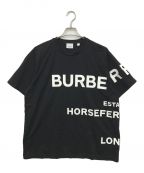 BURBERRYバーバリー）の古着「ホースフェリープリントオーバーサイズTシャツ」｜ブラック