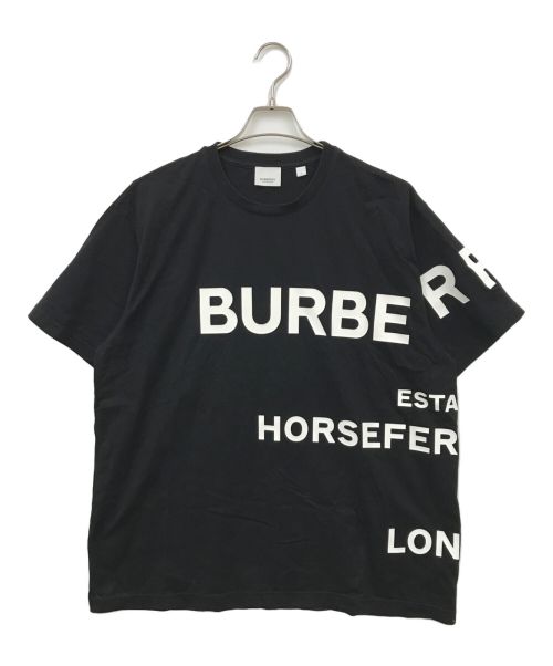 BURBERRY（バーバリー）BURBERRY (バーバリー) ホースフェリープリントオーバーサイズTシャツ ブラック サイズ:Mの古着・服飾アイテム