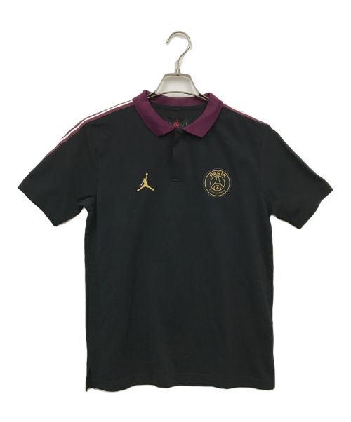 JORDAN（ジョーダン）JORDAN (ジョーダン) Paris Saint-Germain (パリ・サン ジェルマン) ポロシャツ ブラック×パープル サイズ:M 未使用品の古着・服飾アイテム