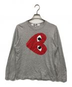 PLAY COMME des GARCONSプレイ コムデギャルソン）の古着「Red Heart Long-Sleeve（レッドハートロングスリーブ）」｜グレー