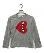 PLAY COMME des GARCONSプレイ コムデギャルソン）の古着「Red Heart Long-Sleeve（レッドハートロングスリーブ）」｜グレー