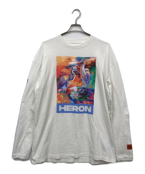 HERON PRESTON（ヘロンプレストン）HERON PRESTON (ヘロンプレストン) ロングスリーブカットソー ホワイト サイズ:Lの古着・服飾アイテム