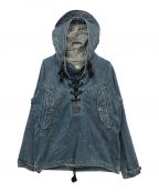 EVISUエビス）の古着「lace up denim parka」｜インディゴ