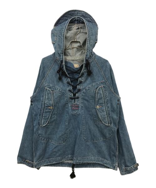 EVISU（エビス）EVISU (エビス) lace up denim parka インディゴ サイズ:40の古着・服飾アイテム