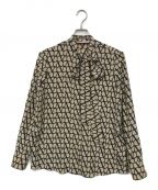 VALENTINOヴァレンティノ）の古着「GARAVANI Toile Iconographe Crepe Shirt」｜ベージュ