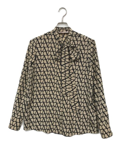 VALENTINO（ヴァレンティノ）VALENTINO (ヴァレンティノ) GARAVANI Toile Iconographe Crepe Shirt ベージュ サイズ:40の古着・服飾アイテム