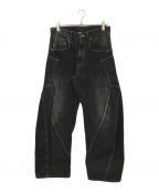 KHOKIコッキ）の古着「Draped denim pants」｜ブラック