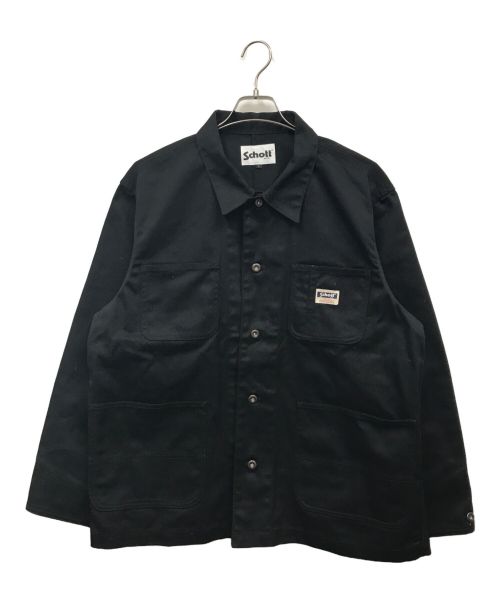 Schott（ショット）Schott (ショット) TC ワークカバーオール ブラック サイズ:Lの古着・服飾アイテム