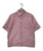 6(ROKU) BEAUTY&YOUTHロク ビューティーアンドユース）の古着「スケ ボタンダウンシャツ」｜ピンク