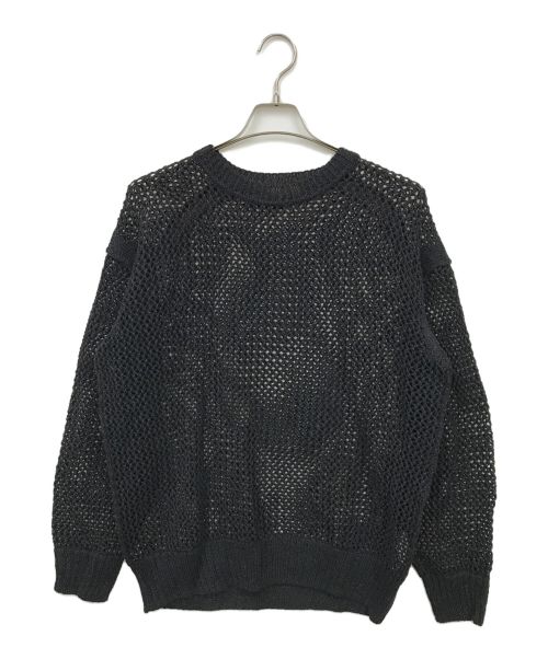 ESLOW（エスロー）ESLOW (エスロー) MESH SWEATER ブラック サイズ:9の古着・服飾アイテム