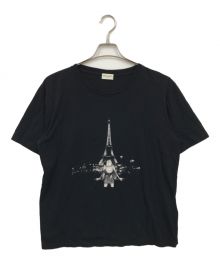 Saint Laurent Paris（サンローランパリ）の古着「プリントTシャツ」｜ブラック