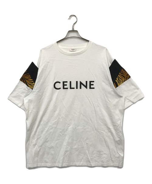 CELINE（セリーヌ）CELINE (セリーヌ) オーバーサイズロゴTシャツ ホワイト サイズ:Mの古着・服飾アイテム