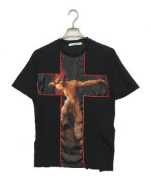 GIVENCHY（ジバンシィ）の古着「メフィストクロスプリント半袖Tシャツ」｜ブラック