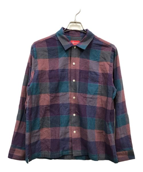 SUPREME（シュプリーム）SUPREME (シュプリーム) Plaid Flannel Shirt パープル サイズ:Sの古着・服飾アイテム