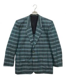 Christian Dior MONSIEUR（クリスチャンディオールムッシュ）の古着「チェックテーラードジャケット」｜グリーン