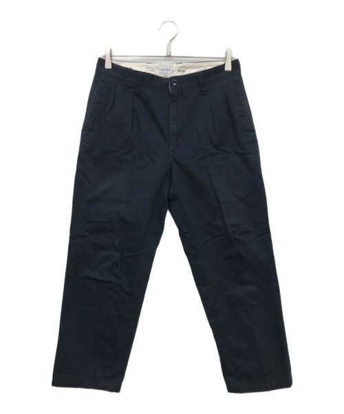 DESCENDANT（ディセンダント）DESCENDANT (ディセンダント) DC-3 WIDE TROUSERS 2タックワイドパンツ ネイビー サイズ:1の古着・服飾アイテム