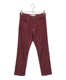 DAIRIKU（ダイリク）の古着「Slim Flasher Pressed Pants」｜ボルドー