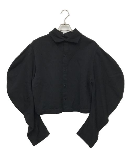 tricot COMME des GARCONS（トリココムデギャルソン）tricot COMME des GARCONS (トリココムデギャルソン) ウールシャツジャケット　TH-B003 ブラック サイズ:Mの古着・服飾アイテム