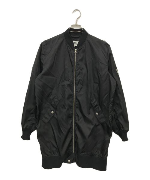 MM6 Maison Margiela（エムエムシックス メゾンマルジェラ）MM6 Maison Margiela (エムエムシックス メゾンマルジェラ) ロングMA-1 ブラック サイズ:Lの古着・服飾アイテム