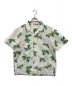 Seagreen（シーグリーン）の古着「PALM TREE SEERSUCKER S/S SHIRT」｜グリーン