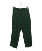 TOGA ARCHIVESトーガアーカイブス）の古着「INNER PRINT PANTS」｜グリーン