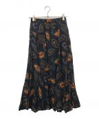 TOGA ARCHIVESトーガアーカイブス）の古着「Inner print skirt」｜ネイビー