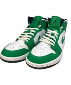 NIKEナイキ）の古着「Air Jordan 1 Mid Lucky Green」｜ホワイト×グリーン