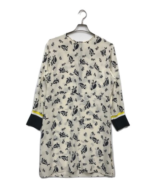 MARNI（マルニ）MARNI (マルニ) 総柄シルクワンピース ベージュ サイズ:38の古着・服飾アイテム