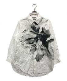 TAAKK（ターク）の古着「PIGMENT FLOWER LONG SHIRTS」｜ホワイト