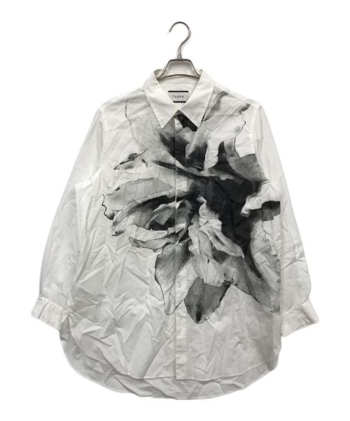 TAAKK（ターク）TAAKK (ターク) PIGMENT FLOWER LONG SHIRTS ホワイト サイズ:2の古着・服飾アイテム