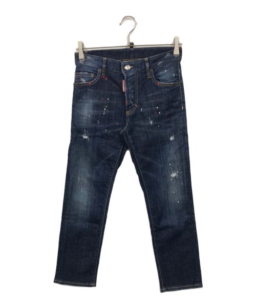 DSQUARED2（ディースクエアード）DSQUARED2 (ディースクエアード) Boyfriend Jeans インディゴ サイズ:Sの古着・服飾アイテム