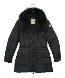 MONCLER（モンクレール）の古着「ファー付きダウンコート」｜ブラック