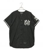 MITCHELL & NESS×MASTERMIND WORLD AUTHENTIC WOOL JERSEYミッチェルアンドネス×）の古着「ベースボールシャツ」｜ブラック