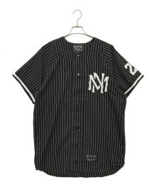 MITCHELL & NESS×MASTERMIND WORLD AUTHENTIC WOOL JERSEY（ミッチェルアンドネス）の古着「ベースボールシャツ」｜ブラック